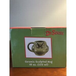 Vandor‎ LLC Dr Seuss Grinch Whole Stole Christmas Sculpted 18 oz. Ceramic Mug